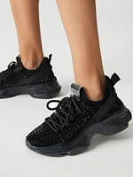 Maxima Black Rhinestones Sneakers