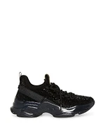 Maxima Black Rhinestones Sneakers