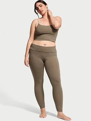 VS Cotton Yoga Mid-Rise Foldover Leggings