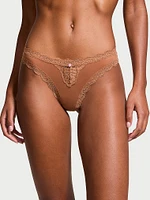 Lace-Trim Thong Panty