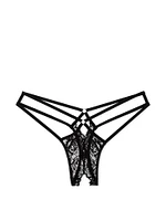 Spider Shine Mesh High-Leg Thong Panty