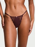 Lace-Trim Adjustable V-String Panty