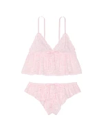 Wink Shine Lace Cami & Flutter Short Set