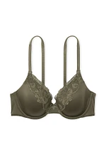 Lightly Lined Lace-Trim Full-Coverage Bra