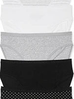 5-Pack Stretch Cotton High-Leg Brief Panties