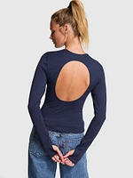 Soft Seamless Cable Long-Sleeve Top