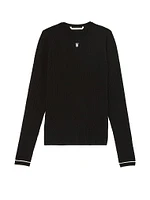 Luxe Cable-Knit Crewneck