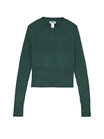 Ribbed Knit Long-Sleeve Top