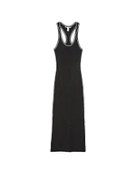 Luxe Cable-Knit Long Slip Dress