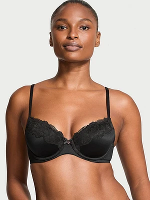 Lightly Lined Lace-Cup Demi Bra