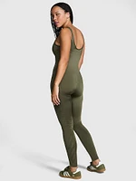 Satin Seamless Plunge Workout Onesie