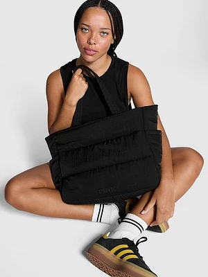 Quilted Puffer Tote Bag