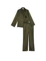 Glazed Satin Long Pajama Set