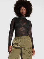 Wink Lace Long-Sleeve Bodysuit