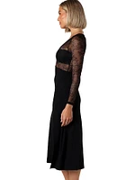 Addams Long Sleeve Midi Dress