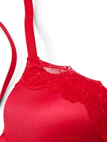 Lightly Lined Full-Coverage Lace-Trim Bra