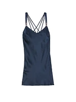 Shine Strap Satin Strappy-Back Slip