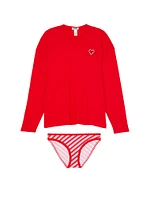 100% Cotton Long-Sleeve Tee & Panty Set