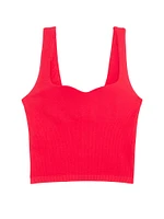 Soft Seamless Notched Tank Top