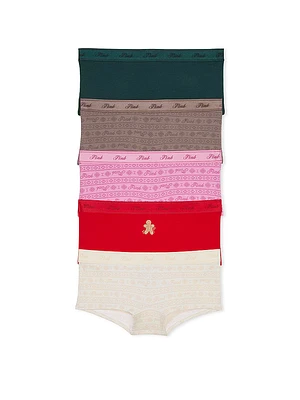 5-Pack Logo Cotton Boyshort Panties