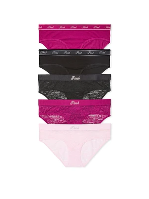 5-Pack Cotton Logo Hiphugger Panties