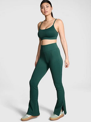 Soft Seamless Cable Flare Leggings