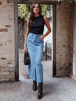 Dana Denim Midi Skirt