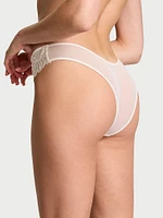 Boho Floral Embroidery Brazilian Panty