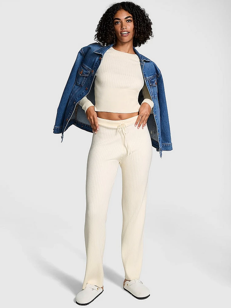 Ribbed Knit Lounge Pants
