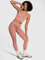 Seamless Longline Satin Sports Bra
