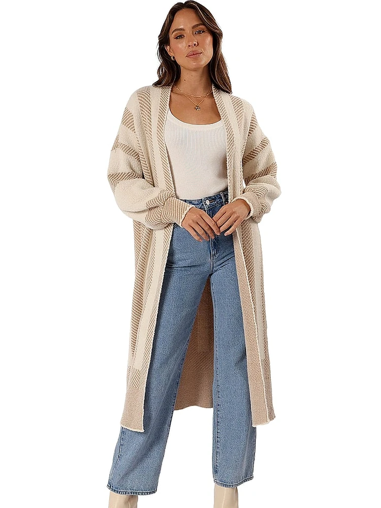 Anita Stripe Long Cardigan