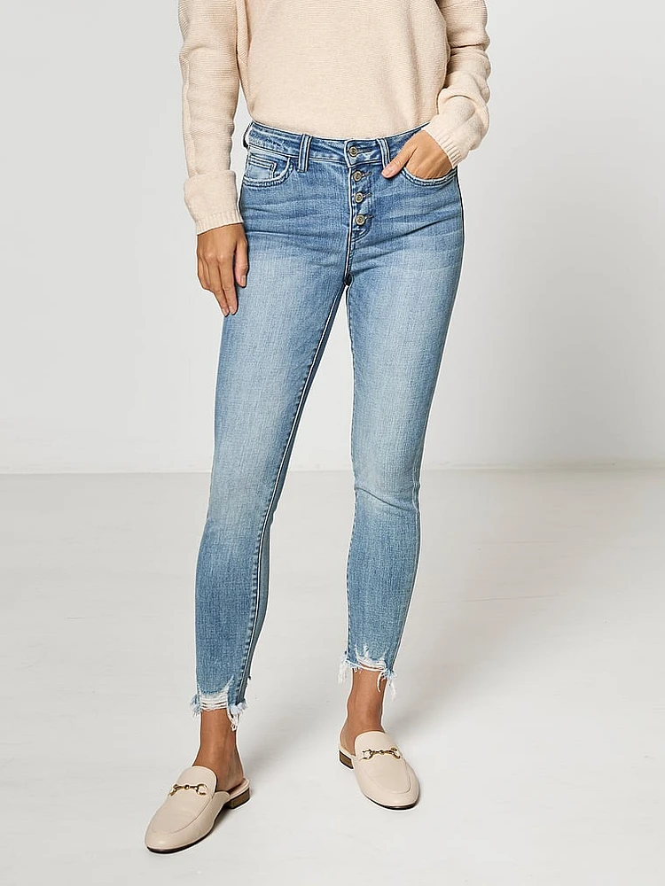 Distressed Crop Skinny Jeans