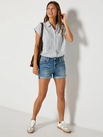 Single Fold Denim Shorts