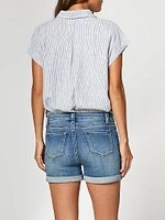 Single Fold Denim Shorts