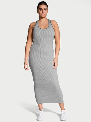 Luxe Cable-Knit Long Slip Dress