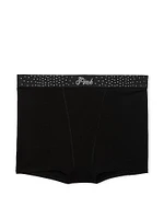 Logo Cotton Shimmer High-Waist Boyshort Panty