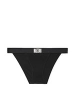 Logo Cotton Shine Patch Tanga Panty