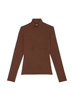 Base Stretch Mock-Neck Long-Sleeve Top