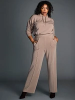 Featherweight Knit Tailored Wide-Leg Pant