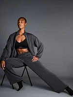 Featherweight Knit Tailored Wide-Leg Pant