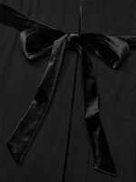 Modal Soft Velvet-Trim Maxi Robe