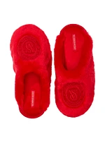 Closed-Toe Faux Fur Slippers