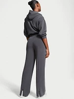 Featherweight Knit Tailored Wide-Leg Pant