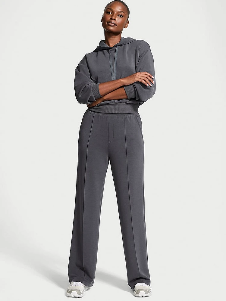 Featherweight Knit Tailored Wide-Leg Pant