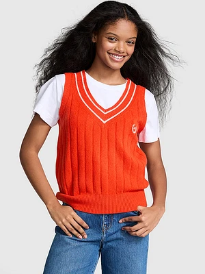 Collegiate Knit Sweater Vest