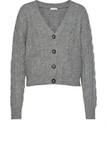 Cable Knit Buttoned Cardigan