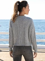 Cable Knit Buttoned Cardigan