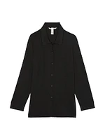 Luxe Crème Knit Button-Up Shirt