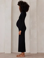 Soft Rib Maxi Long Sleeve Dress