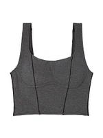 All-Day Cotton Scoop Longline Sports Bra